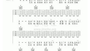 吉他弹唱谱红河谷C调简单版