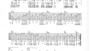 吉他四线谱怎么看图解 吉他四线谱怎么看图解