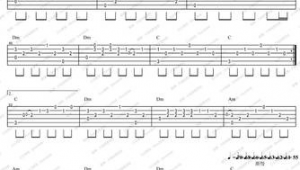 吉他指弹谱子流行歌曲