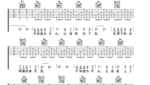 天际吉他弹唱谱c调完整版