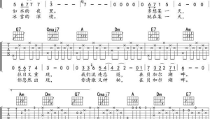 吉他弹唱简单谱子