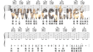 美丽的神话吉他指弹谱子