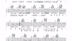 我和我的祖国吉他指弹谱子